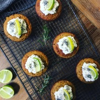 Lime + coconut cupcakes https://naturalhealthconsciousliving.com/2017/06/12/lime-coconut-cupcakes-with-goats-curd-honey-icing/